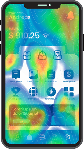 Heatmap av en mobil applikation
